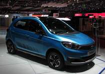 Tata Tiago, ausgestellt auf dem Autosalon Genf 2016.