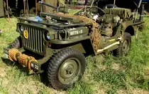 Willys Jeep, US-amerikanischer Gel�ndewagen, ausgestellt beim 6.Int.Milit�rfahrzeugtreffen in Full, Juli 2015