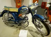 DKW Violetta, sportliches Moped der Zweirad-Union AG N�rnberg, Baujahr 1964, 1-Zyl.2-Taktmotor mit 48ccm und 4PS, Vmax.65Km/h, NSU-Museum Neckarsulm, Sept.2014