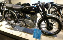 Vincent Comet aus England, Baujahr 1950, 1-Zyl.4-Taktmotor mit 499ccm und 26PS, Vmax.140Km/h, NSU-Museum, Sept.2014