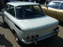 Heckansicht eines NSU TT (Baureihe 67C). 1967 - 1972. Außengeländer der Techno Classica am 09.04.2016.