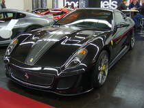 Ferrari 599 GTO. 2010 - 2013. Der 599 GTO ist der schnellste serienmäßig hergestellte Ferrari. Die Höchstgeschwindigkeit liegt bei 335 km/h. Der V12-motor leistet 670 PS aus 
5999 cm³ Hubraum. Techno Classica Essen am 09.04.2016.