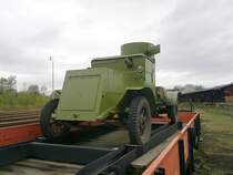 Panzerkraftwagen Austin aus dem I.Weltkrieg, in Hbf Kladno am 19.4.2016.