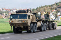 Oshkosh HEMTT M983 A4 LET (Light Equipment Transporter des 21TSC 18CSSB 21st Theater Sustainment Command, 18th Combat Sustainment Support (der U.S.ARMY. Konnte ich in der nähe von Schmidmühlen, am 13.April 2016 fotografieren.