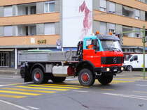 VB Biel - Mercedes Nr.212  BE 1000U Apschlepper für Auto/Trolleybuse der VB Biel unterwegs in Biel am 23.04.2016