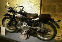 NSU Sechs-Tage-Fox, Baujahr 1952, Gel�ndemaschine mit 1-Zyl.4-Taktmotor, 98ccm, 7,5PS, Vmax.80Km/h, NSU-Museum, Sept.2014 