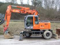 Hitachi Zaxis ZX 160W am 08.12.2007 in der Nähe von Wasserbillig (lux.)