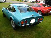 Heckansicht eines Opel GT 1900. 1968 - 1973. Opel GT-Europatreffen am 15.05.2016 in Kirchhellen.