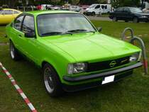 Opel Kadett C Rallye. 1977 - 1979. Das Modell Rallye basierte auf dem bereits 1973 vorgestellten Kadett C Coupe. Es sollte zum Auslauf des Modelles noch einmal den Verkauf, insbesondere bei jüngeren Käufern, ankurbeln. Lieferbar war das Modell mit dem 1.6S Motor/75 PS und dem 2.0E Motor/110 PS. Opel GT-Europatreffen in Kirchhellen am 15.05.2016.
