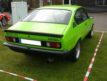 Heckansicht eines Opel Kadett C Rallye. 1977 - 1979. Opel GT-Europatreffen am 15.05.2016 in Kirchhellen.