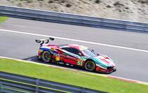 Mitzieher, Ferrari 488 GTE, LMGTE Pro, Nr.51 Team SMP AF Corse, Fahrer: Gianmaria Bruni & James Calado. Am 7.5.2016 bei der FIA WEC 6h Spa Francorchamps