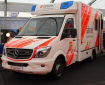 Fahrtec Mercedes Benz Sprinter RTW am 13.05.16 auf der RettMobil in Fulda