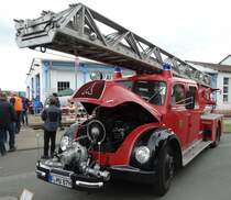 Magirus Deutz Drehleiter am 16.05.16 beim Bahnhofsfest in Königstein