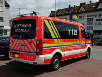 Feuerwehr Nidderau VW Crafter MTF (Florian Nidderau 3-19-1) von hinten am 15.05.16 in Maintal