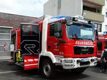 Feuerwehr Maintal MAN TGM LF20 mit Rosenbauer Aufbau und den Rufnamen ( Florian Maintal 1-46-1) am 15.06.16 beim Tag der Offenen Tür in Dörnigheim