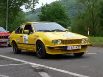 Alfa Romeo GTV6 (Baujahr 1980) bei der Internationalen Saar-Lor-Lux Classique. Start zum zweiten Tag am 28.05.2016 in Trier.