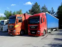 MAN  Satteltrio  auf der Autobahnraststätte Kammern; 160522