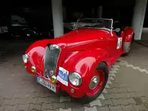 Lea-Francis HP 14 Sports (Baujahr 1949) bei der Internationalen Saar-Lor-Lux Classique. Start zum zweiten Tag am 28.05.2016 in Trier.