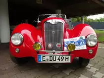 Lea-Francis HP 14 Sports (Baujahr 1949) bei der Internationalen Saar-Lor-Lux Classique. Start zum zweiten Tag am 28.05.2016 in Trier.
