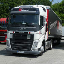 Volvo FH der Spedition Dalessi steht auf dem Rasthof Fulda Nord im Juni 2016