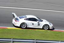 Mitzieher der Nr.6  NOEL, Yves, Team Car Tuning Lease Motorsport auf Porsche 991 GT3 Cup, Porsche Carrera Cup Benelux, 7.5.2016 in Spa Francorchamps