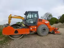 Hamm 3412 HT Vio eingesetzt beim Bau der B50n, 15.05.2016