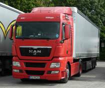 MAN - Sattelzug abgestellt am Autohof Fulda Nord im Juni 2016