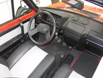 Autobianchi A112 interieur. Foto: Retropartisanen Festival, Mai 2016.