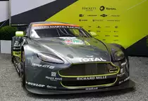 Nr.95 Aston Martin Racing (Ersatz Fahrzeug) Aston Martin Vantage GTE für die Dänen Nicki Thiim & Marco Sørensen, und Darren Turner Vereinigtes Königreich am 15.6.2016 im Ausstellungs Bereich der 84. 24h Le Mans