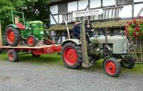 Fendt Dieselroß mit Besatzung ist bereit für die  Ausfahrt  anl. Oldtimertreffen in Niederaula, Juni 2016