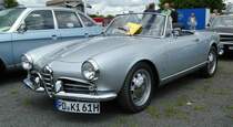 =Alfa Romeo Giuletta Spider-Veloce, Bj. 1961, 1300 ccm, 90 PS, gesehen bei den Motorrad-Oldtimer-Freunden Kiebitzgrund im Juni 2016