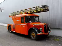 Saurer Leiterwagen abgestellt neben dem FBW Museum in Wetzikon am 05.06.2016