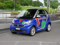 VZO - Smart ZH 709488 als Dienstfahrzeug in Wetzikon am 29.06.2016