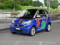 VZO - Smart ZH 709488 als Dienstfahrzeug in Wetzikon am 29.06.2016