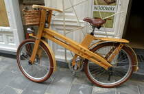 Holzfahrrad, gesehen in Laibach(Ljubljana), Juni 2016
