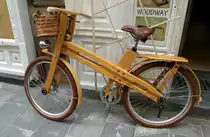 Holzfahrrad, gesehen in Laibach(Ljubljana), Juni 2016