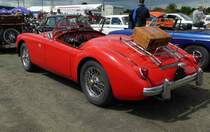 =MG MGA, gesehen bei den Motorrad-Oldtimer-Freunden Kiebitzgrund im Juni 2016