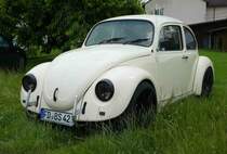 =VW Käfer zu Besuch bei den Motorrad-Oldtimer-Freunden Kiebitzgrund im Juni 2016