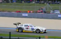 24h Le Mans als Support Race,  ROAD TO LE MANS  Nachschuß beim Rennen am 18.6.2016 der Nr.50 Mercedes AMG GT3 SLS, von Larbre Competition Fahrer; PHILIPPON / LABESCAT