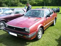 Honda Prelude der ersten Baureihe. 1978 - 1983. Der Prelude war die Coupeversion des bereits 1976 vorgestellten Honda Accord. Auf dem europäischen Markt war der Prelude ausschließlich mit einem 4-Zylinderreihenmotor lieferbar, der aus 1602 cm³ Hubraum 80 PS leistet. Herner Oldies am 03.07.2016.
