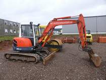 Kubota U 50-3 alpha auf einer Baustelle in der Nähe von Schweich, 31.01.2016