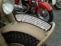 =BMW R75 technische Daten, gesehen bei den Motorrad-Oldtimer-Freunden Kiebitzgrund im Juni 2016 