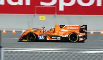 LMP2 Nr.38, Gibson 015S (Nissan VK45DE 4.5L V8) von G-Drive Racing, Fahrer; Simon Dolan, Jake Dennis, Giedo van der Garde im Training zu den 84. 24h von Le Mans am 15.6.2016