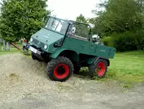 =Unimog, präsentiert bei den Motorrad-Oldtimer-Freunden Kiebitzgrund im Juni 2016