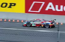 Nr.51 Ferrari 488 GTE (Motor: Ferrari F154CB 3.9L Turbo V8), Team AF Corse, Fahrer: Gianmaria Bruni, Alessandro Pier Guidi, James Calado,  84. 24h Le Mans am 15.6.2016 im Training.