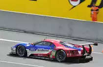Nr.68 Ford GT (Motor: Ford EcoBoost 3.5L Turbo V6), Team Ford Chip Ganassi Team USA, Fahrer: Joey Hand, Dirk Müller, Sébastien Bourdais, wärend der 84. 24h Le Mans am 19.6.2016