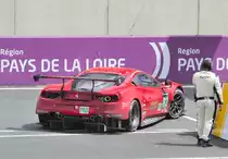 Nr.82 Ferrari 488 GTE (Motor: Ferrari F154CB 3.9L Turbo V8), Team Risi Competizione, Fahrer: Giancarlo Fisichella, Matteo Malucelli, Toni Vilander, wärend der 84. 24h Le Mans am 19.6.2016