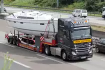 Mercedes LKW auf der A5 bei Frankfurt 8.7.2016 