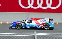 Nr.37 SMP Racing, BR01 (Nissan) LMP2 (Le-Mans-Prototyp) Fahrer: Vitaly Petrov, Victor Shaitar, Kirill Ladygin auf der Start & Tielgeraden, im Training der 84. 24h Le Mans am 15.6.2016  