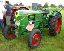 =Deutz, 22 PS, gesehen bei den Motorrad-Oldtimer-Freunden Kiebitzgrund im Juni 2016